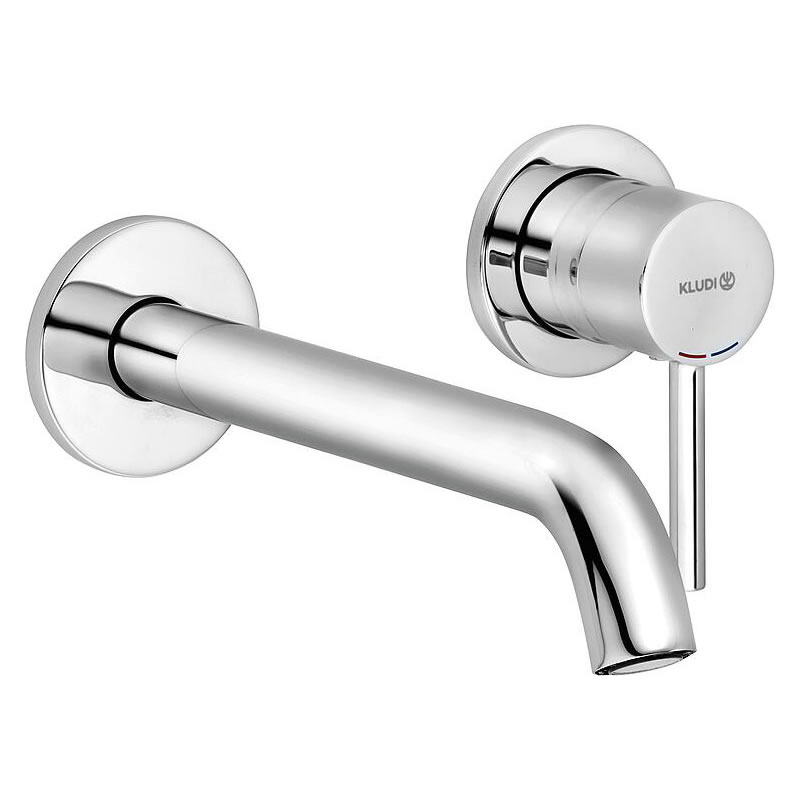 Wand-Waschtischarmatur Kludi Bozz, Ausladung 180 mm, chrom - 382440576