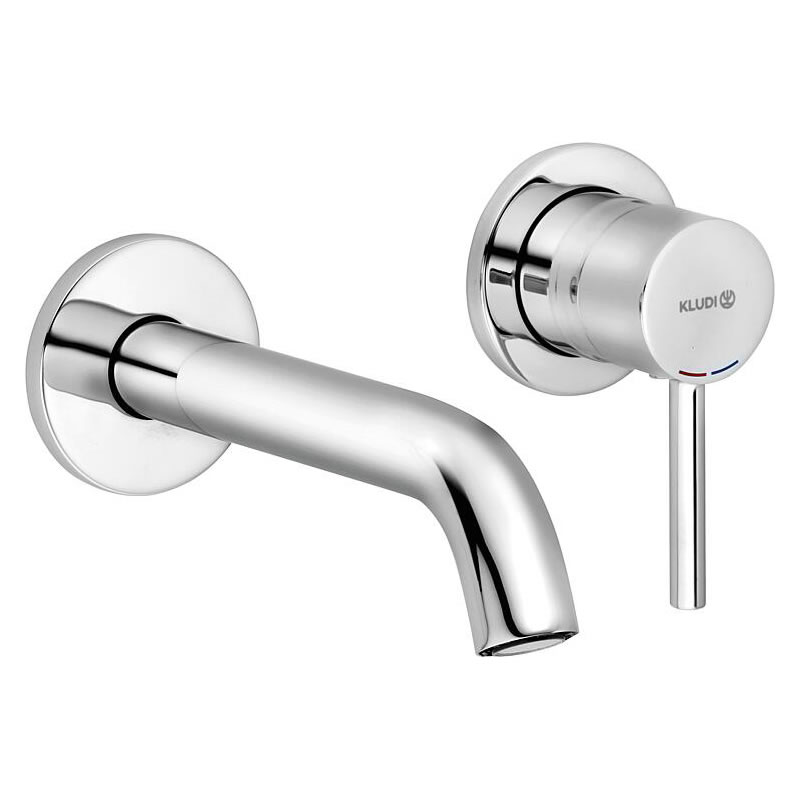Wand-Waschtischarmatur Kludi Bozz, Ausladung 230 mm, chrom - 382450576