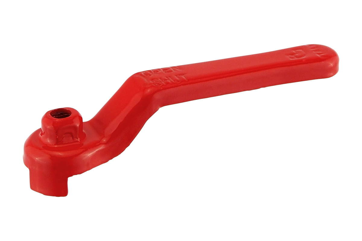Hebelgriff rot für Kugelhahn 1/2" - Größe 1