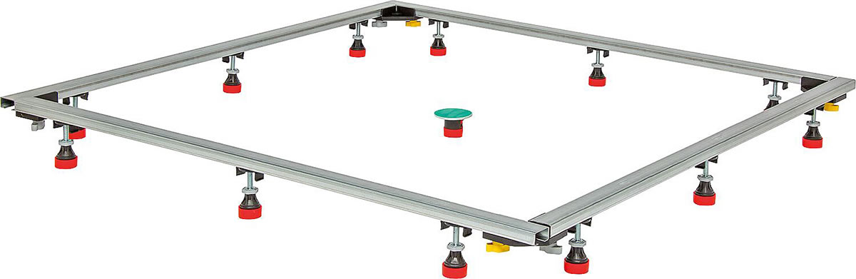 MEPA Montagerahmen SF Rechteck 120/120, Höhenverstellbar bis 190 mm - für Mineralguss von 700 x 700 bis 1200 x 1200 mm - 150 178