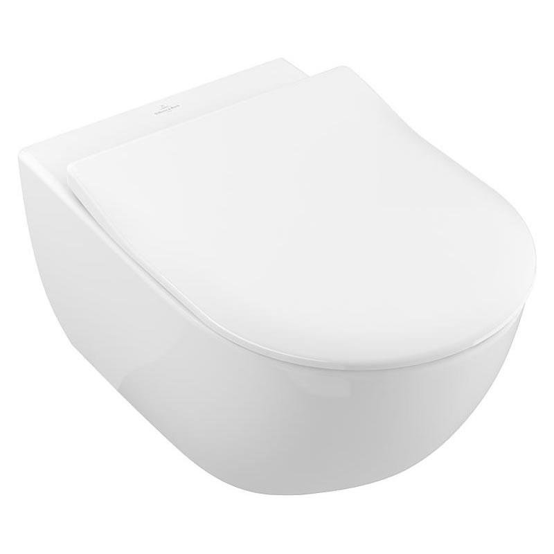 Combi-Pack Villeroy & Boch Subway 2.0 Wand-Tiefspül-WC, spülrandlos & WC-Sitz Softclose, weiß - 5614R201