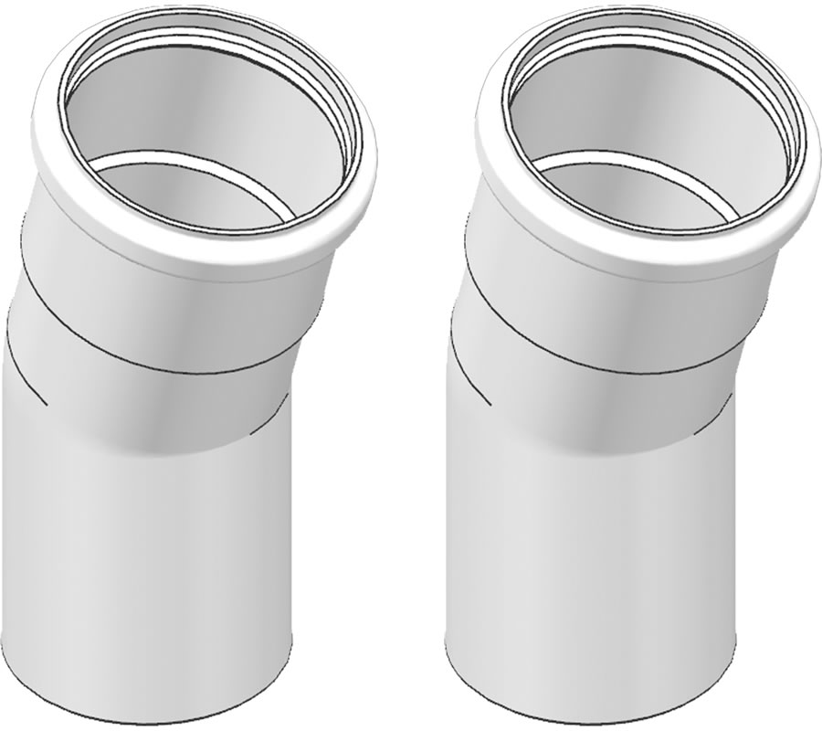 Viessmann Abgasbogen 15 Grad (2 Stück), Ø 80 mm, Kunststoff (PPs) - 7194317