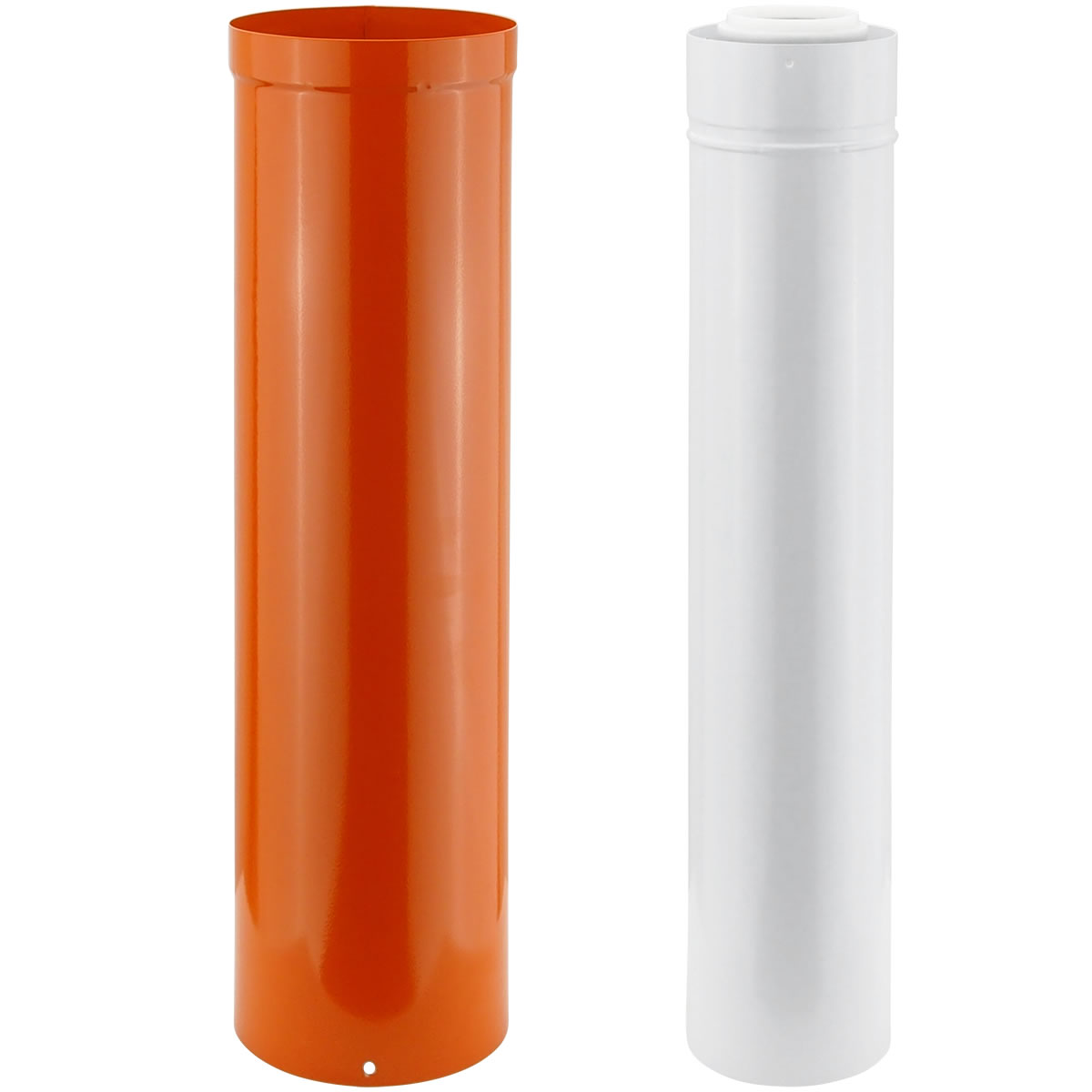 Viessmann Überdachverlängerung Ø 80/125 mm mit Schelle, Länge 0,5 m, dachsteinrot, Kunststoff (PPs) / Aluminiumblech - 7311372