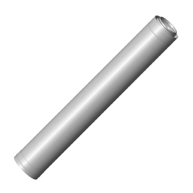 WOLF Luft-/Abgasrohr für LAS an Fassade - Edelstahl - DN 80/125 - Länge 2.000 mm ** 1m/74,30 EUR