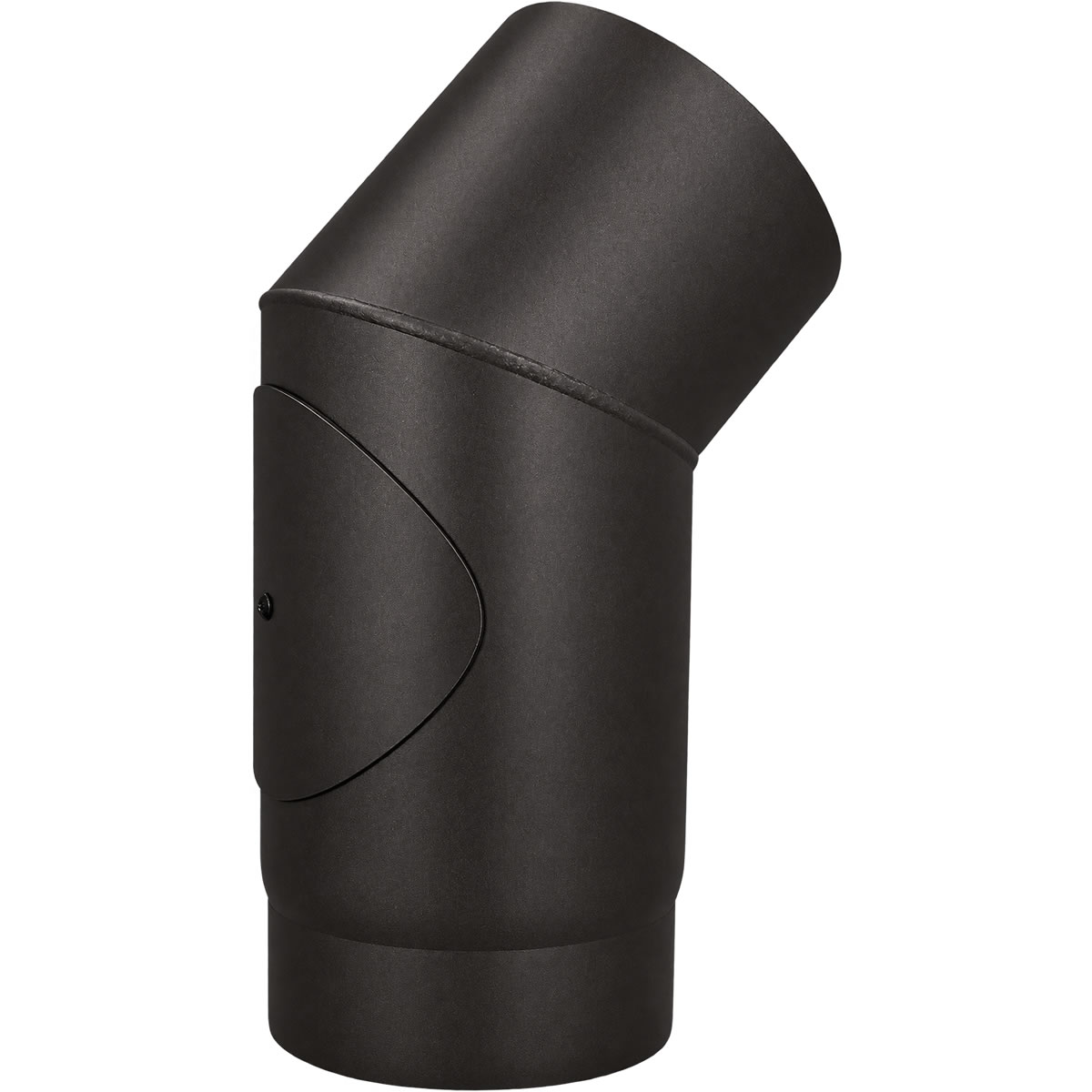 Rauchrohrbogen Ø 150 mm, 45°, lackiert, schwarz