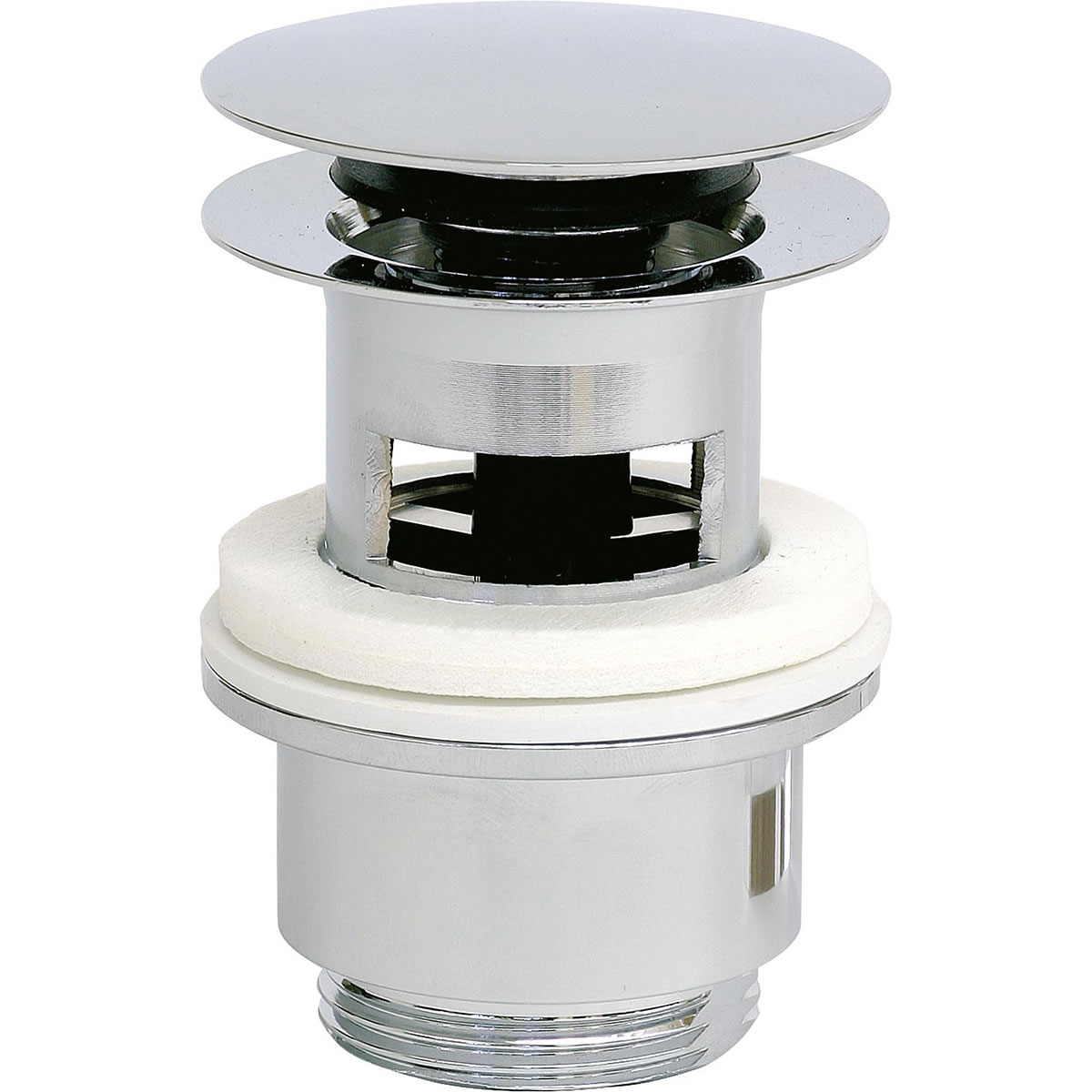 Tecuro Schaftventil Weiß RAL 9010 - Universal Für Waschbecken Mit Überlauf