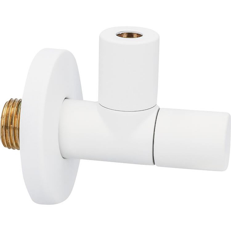 Design-Eckventil 1/2'' x 3/8'' - mit Quetschverschraubung - weiß