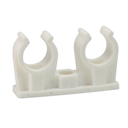 Bild 1 - 10 Stk. Doppel-Rohrclip 14 - 15 mm