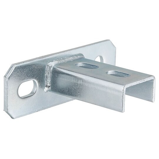 Bild 1 - Sattelflansch verzinkt - quer - 125 x 40 x 6 mm - für Profil 27/18 und 28/30