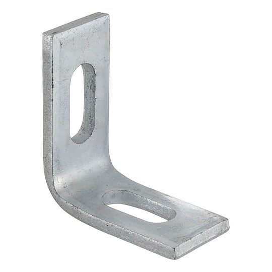 Bild 1 - Winkel 90 verzinkt - 55 x 55 x 25 mm - mit 2 Langlchern 10 x 25 mm - fr Profil 27/18 und 28/30