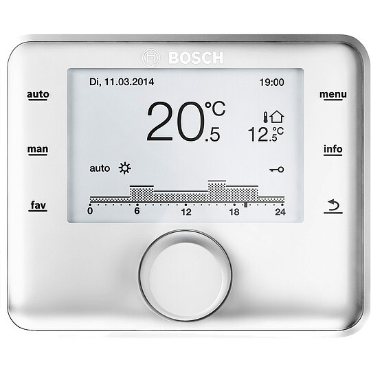 Bild 1 - BOSCH raumtemperaturgeführter Regler CR 400, für bis 4 Heizkreise und 2 WW-Ladekreise - 7738114032