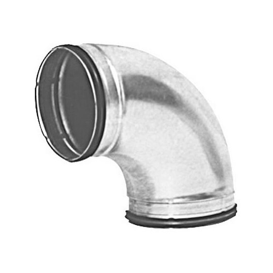 Bild 1 - Buderus Bogen 90° Metall DN100 BM90-100 mit Gummilippendichtung für Logavent HRV156 K (BS) - 7738112483