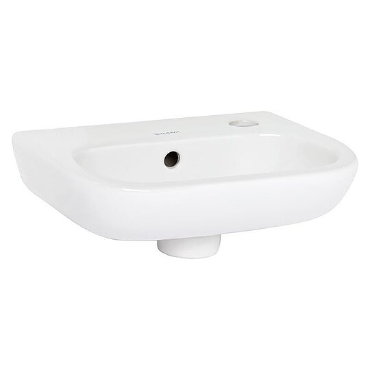 Bild 1 - Handwaschbecken Duravit D-Code 360 mm, mit �berlauf, 1 Hahnloch rechts, wei� - 0705360008