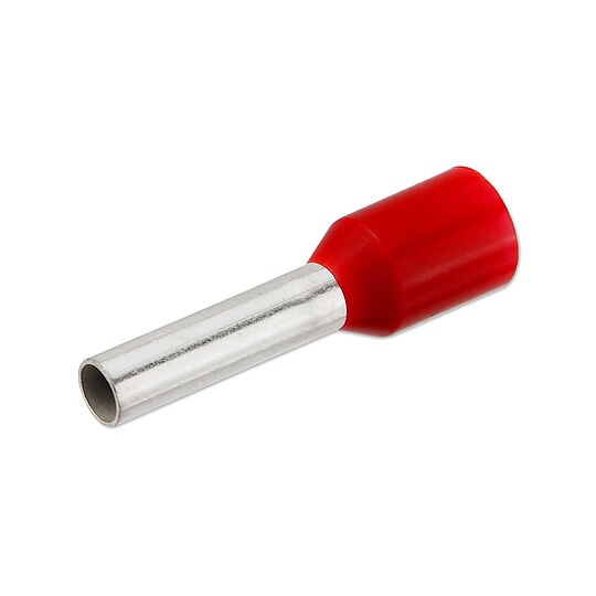 Bild 1 - Aderendhlsen rot isoliert - 1,5 mm - 8 x 14 mm - nach DIN 46228/4 - Beutel 100 Stck