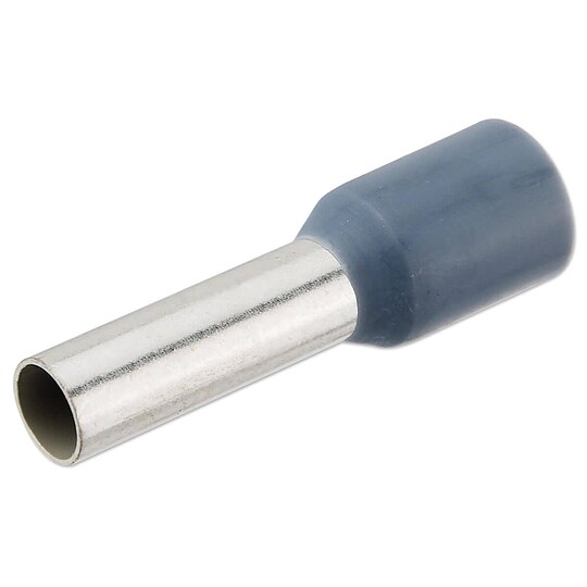 Bild 1 - Aderendhülsen grau isoliert - 4,0 mm² - 10 x 17 mm - nach DIN 46228/4 - Beutel 100 Stück