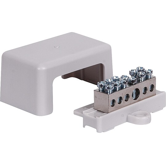 Bild 1 - Erdungsschiene PAS6 mit Abdeckung - 1 x 6-25 mm, 5 x 1,5-6 mm