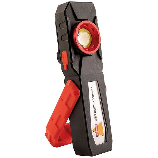 Bild 1 - ACCULUX IL 500 LED Leuchte, schwarz/rot - 110 lm
