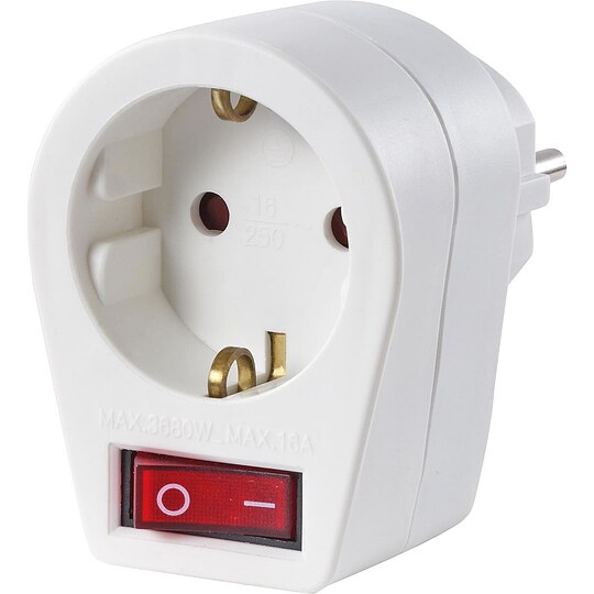 Bild 1 - Steckerschalter mit Kontrolllampe, wei� LSV 6492