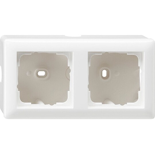 Bild 1 - Aufputz-Gehäuse 2-fach Gira Standard 55, Reinweiß glänzend - 151,9 x 80,8 x 59,2 mm