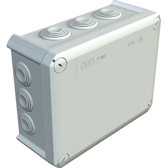 Bild 1 - Abzweigkasten Thermoplast, 7 x M25 + 5 x M32, IP66, lichtgrau - Mae 176 x 135 x 67 mm