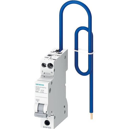 Bild 1 - Brandschutzschalter AFDD+LS C10, 2pol, 230V, 1TE + N-Leiter Siemens 5SV6016-7KP10