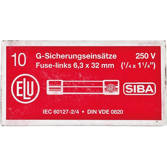 Bild 1 - Feinsicherung flink Glasrohr 3,15 A (6,3x32 mm) - 10 St�ck