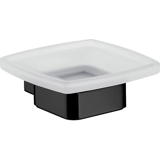 Bild 1 - Seifenhalter emco loft, Glasteil satiniert, schwarz - 053013300