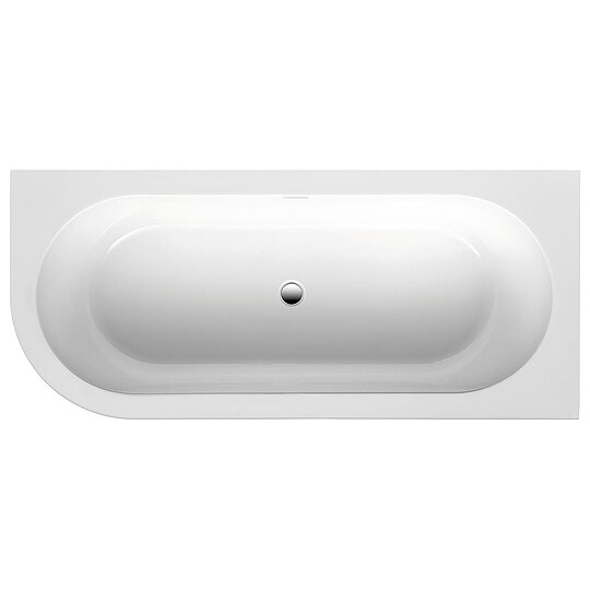 Bild 1 - Badewanne Edena Corner 1780 x 580 x 780 mm, Typ B, Rundung links inkl. Klick-Klack-Ablauf Acryl, weiß - 93 000 19