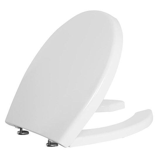 Bild 1 - WC-Sitz Elida 380 x 30 x 450 mm aus Thermoplast, ohne Softclose, wei� - 93 129 81