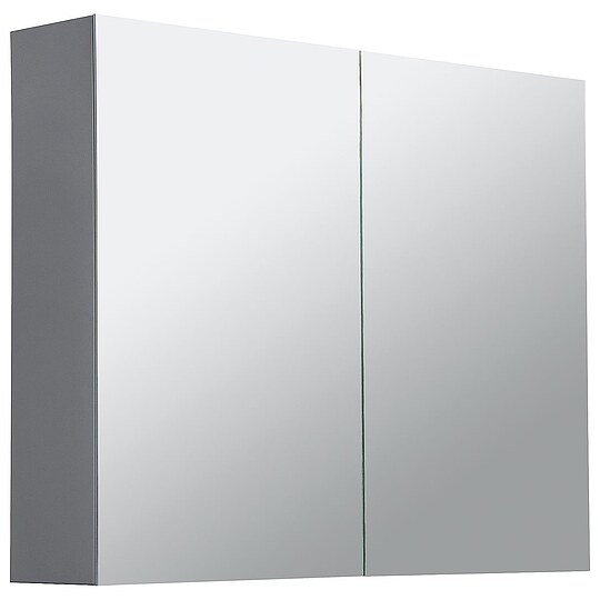 Bild 1 - Spiegelschrank Blanda Alu-Optik, 2 Türen, 600 x 650 x 165 mm - 93 142 91