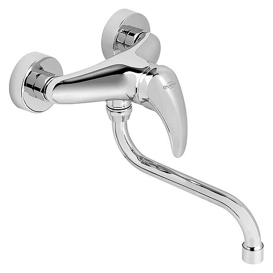 Bild 1 - Wand-Sp�ltischmischer Rumba II mit Schwenkauslauf, Ausladung 269 mm, chrom - 93 146 09