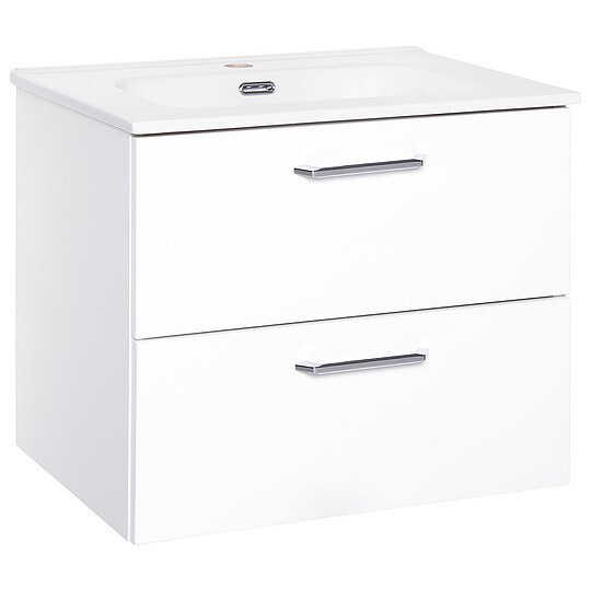 Bild 1 - Badm�bel-Set NOA, wei� Hochglanz, 2 Ausz�ge, Breite 615 x 515 x 470 mm