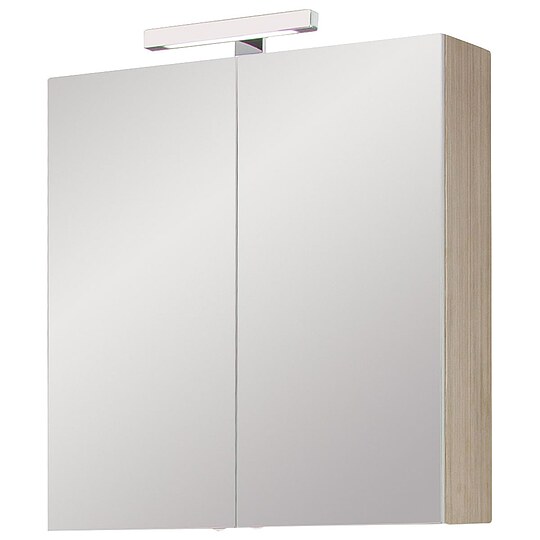 Bild 1 - Spiegelschrank Estra mit LED-Beleuchtung, Lärche bicolor, 2 Türen, 700 x 770 x 208 mm