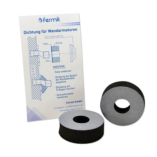 Bild 1 - Dichtungen fr Wandarmaturen - einseitig klebend - schnell und sauber - Packung mit 2 Stck
