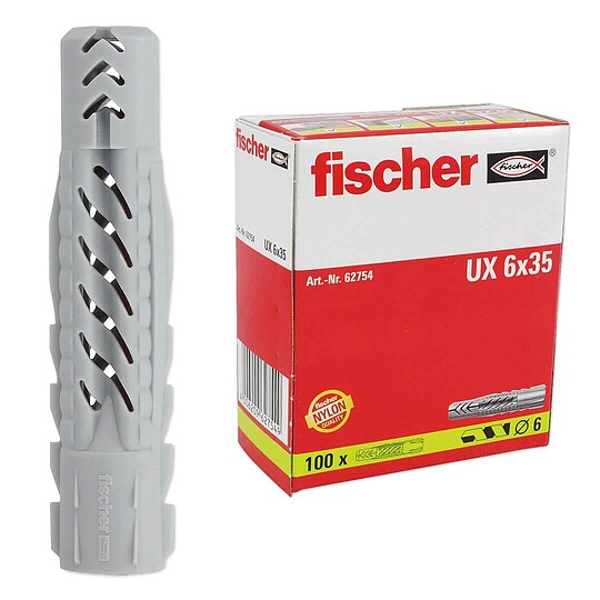 Bild 1 - 100 Stk. Fischer Universaldübel UX 6 x 35 - 62754