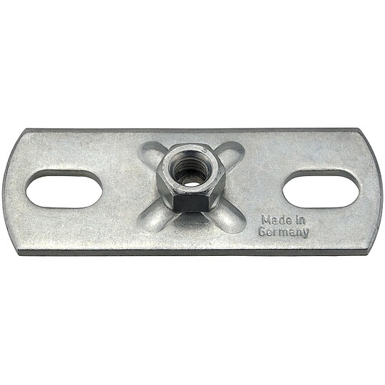 Bild 1 - Fischer Grundplatte GPL M8 - Stahl verzinkt - 30 x 80 mm - 79665