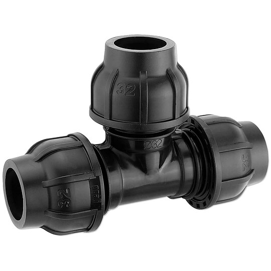 Bild 1 - GEBO-Plast-Klemmverbinder T-St�ck 32 mm x 32 mm x 32 mm - f�r PE-Rohre - 131032