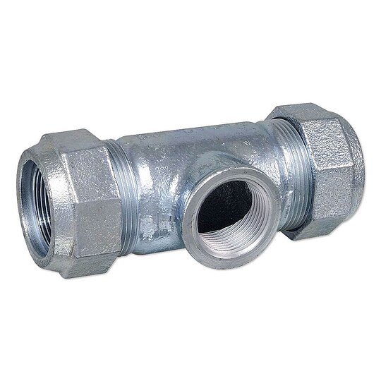 Bild 1 - GEBO-Temperguss-Klemmverbinder für Stahlrohre - T-Stück 26,9 mm x 3/4'' IG - 01.150.04.02