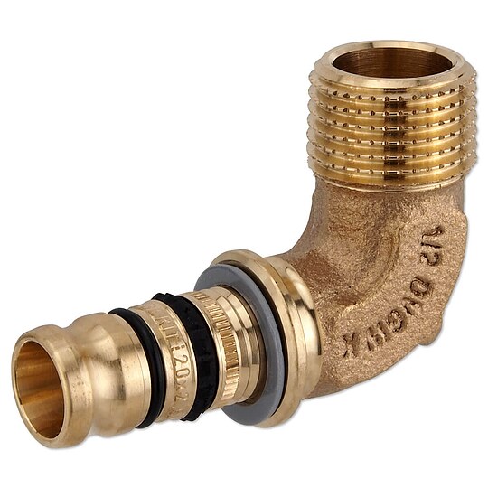 Bild 1 - GEBERIT Mepla Press-Übergangswinkel 20 mm x 1/2 Zoll AG - 602.252.00.5