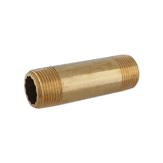Bild 1 - Messing Gewindefitting-Doppelnippel lang - Langnippel - 3/4'' x 80 mm