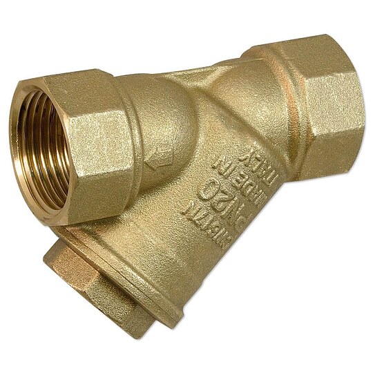Bild 1 - Messing-Schmutzfnger mit Edelstahlsieb - 3/8'' IG x 3/8'' IG - DN10