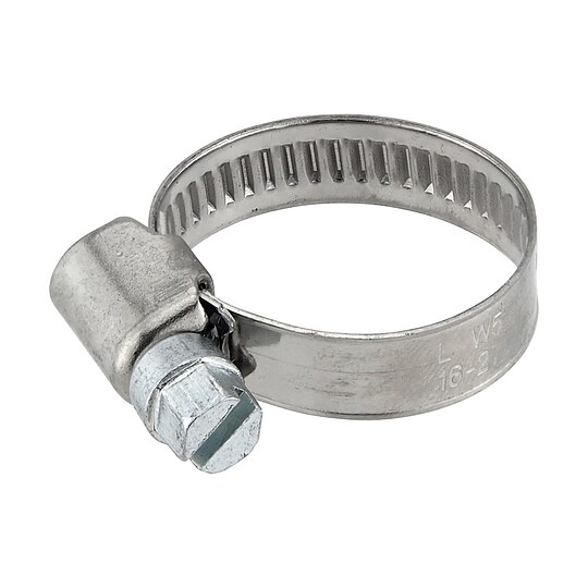 Bild 1 - Schlauchschelle aus Edelstahl (V4A) - Spannbereich 16 - 27 mm - Breite 9 mm
