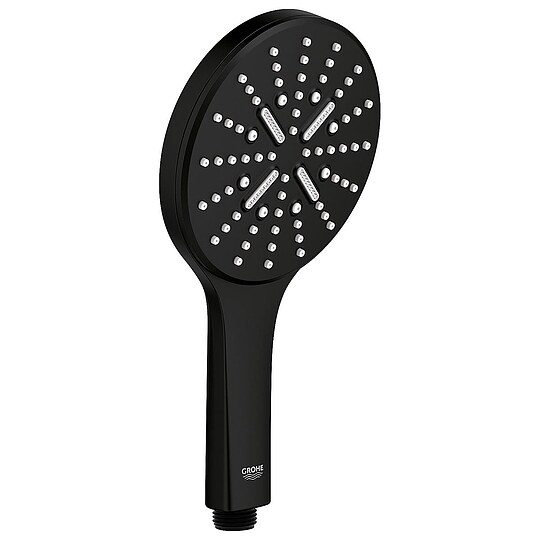 Bild 1 - Handbrause Grohe Rainshower Smartactive 130, 3 Strahlarten,  130 mm, phantom black - 22127KF0