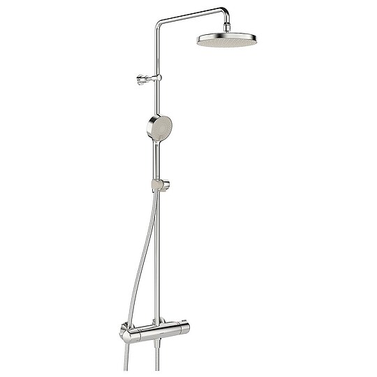 Bild 1 - Brause-System Hansa Hansamicra Handbrause, Kopfbrause  200 mm und Thermostat, chrom - 44350130