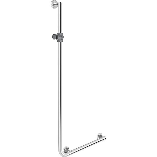 Bild 1 - Winkelgriff Hewi System 900 mit Brausehalter, rechts, 600 x 1250 mm - 900.33.20140 92