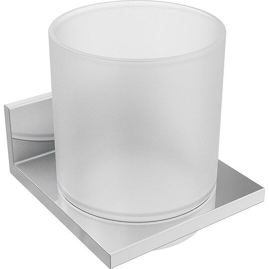 Bild 1 - Glashalter Hewi System 900 Q mit Wandhalter, chrom - 900Q04.00040