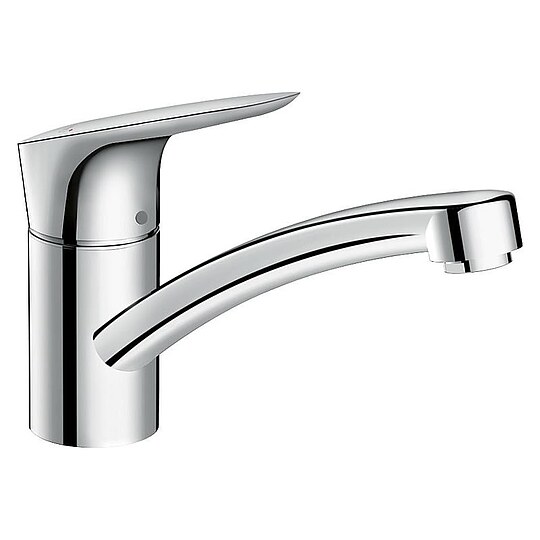 Bild 1 - Spültischmischer Hansgrohe Logis 120, Niederdruck, Schwenkauslauf, Ausladung 202 mm, chrom - 71831000