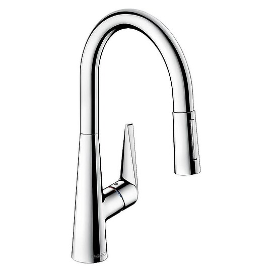 Bild 1 - Spltischmischer Hansgrohe Talis S 200 herausziehbare Geschirrbrause, Ausladung 213 mm, chrom - 72813000