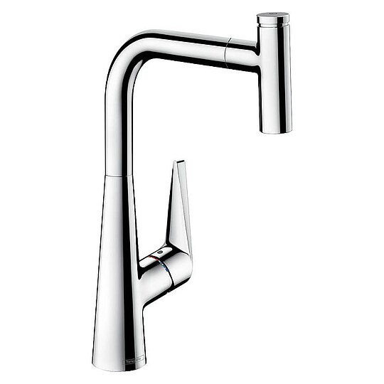 Bild 1 - Spültischmischer Hansgrohe Talis Select S300 mit herausziehbarem Auslauf, Ausladung 234 mm, chrom - 72821000