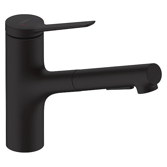 Bild 1 - Spültischmischer Hansgrohe 150 Zesis M33 herausziehbare Geschirrbrause 2jet, mattschwarz - 74800670